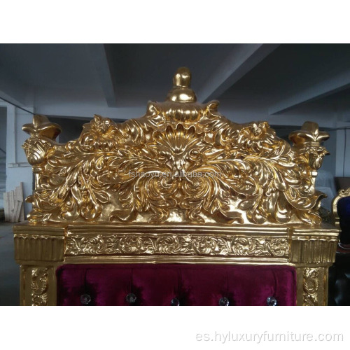 muebles de hotel marco dorado madera rey reina trono